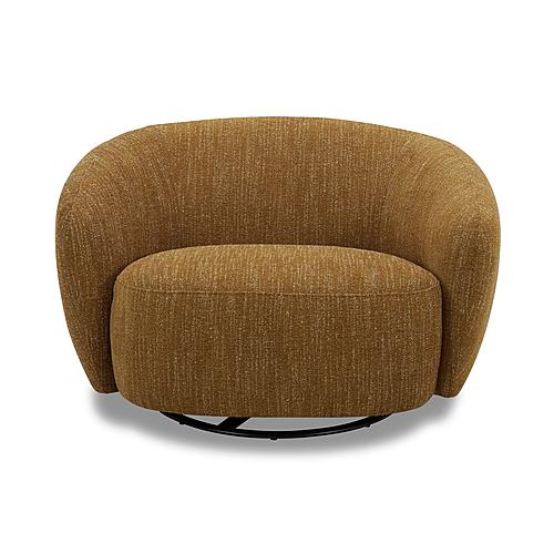 Divani Casa Norris - Modern Mustard Fabric Swivel Accent Chair by VIG Furniture
