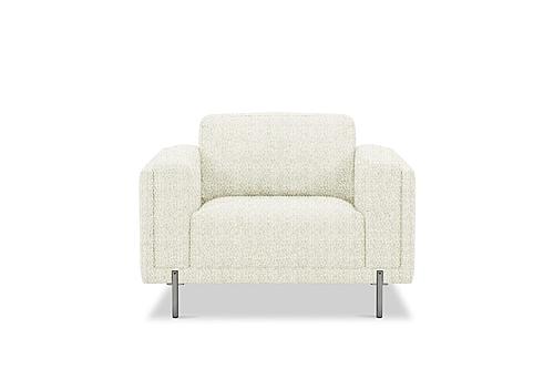 Divani Casa Schmidt Modern Off White Fabric Chair - Thumbnail 2