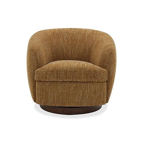 Divani Casa Wendt - Modern Mustard Fabric Swivel Accent Chair by VIG Furniture