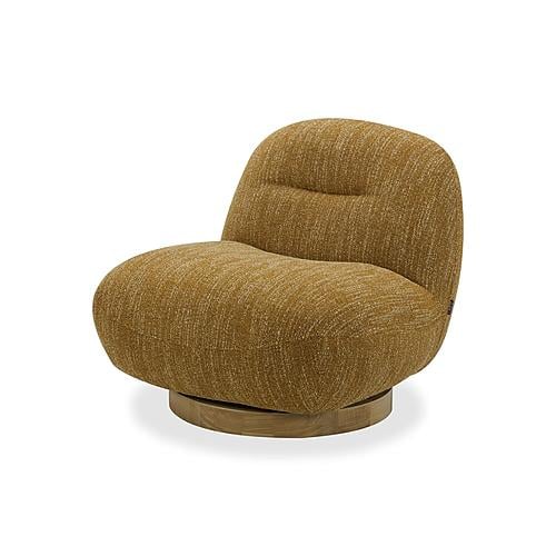 Modrest Renee - Modern Mustard Fabric Swivel Accent Chair by VIG Furniture
