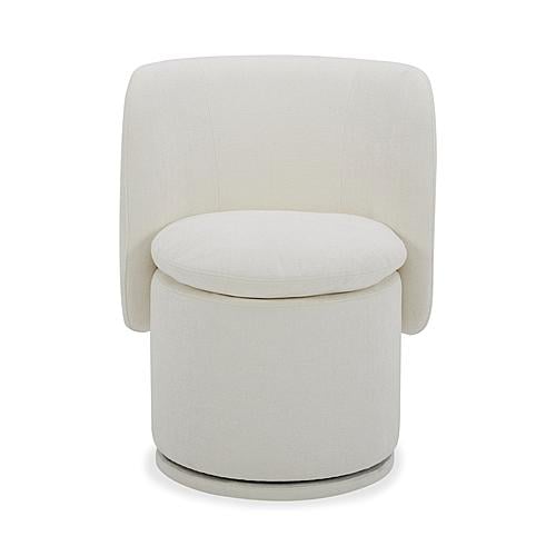 Divani Casa Norris - Modern Ivory Fabric Swivel Dining Chair by VIG Furniture