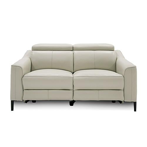 Divani Casa Eden - Modern Grey Leather Loveseat w/2 Recliners by VIG Furniture