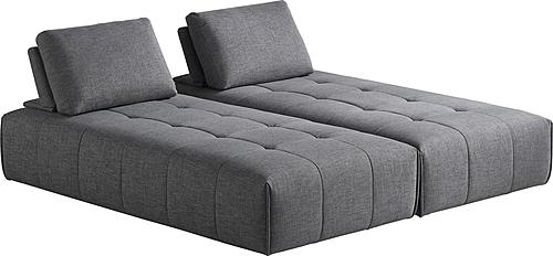 Divani Casa Edgar - Modern Grey Fabric Modular Sectional Sofa by VIG Furniture