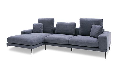 Divani Casa Corwith Modern Blue Fabric Left Facing Chaise Sectional by VIG Furniture