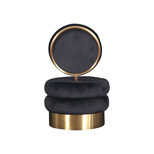 Modrest Fleming - Modern Black Velvet & Gold Accent Chair by VIG Furniture