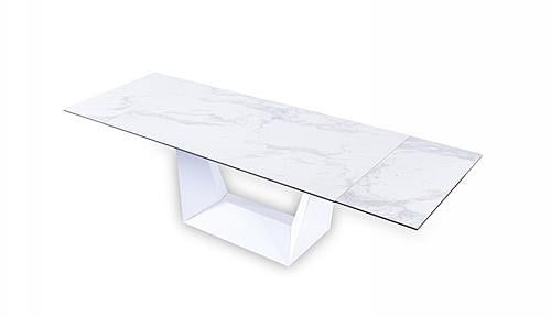 Modrest Baldwin - Modern White Ceramic Extendable Dining Table by VIG Furniture