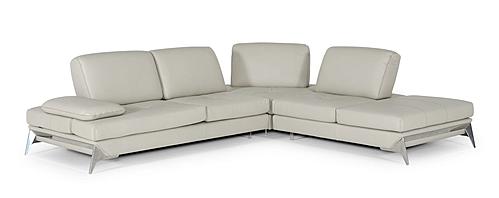 Nova Domus Andrea - Modern Grey Leather Sectional Sofa by VIG Furniture