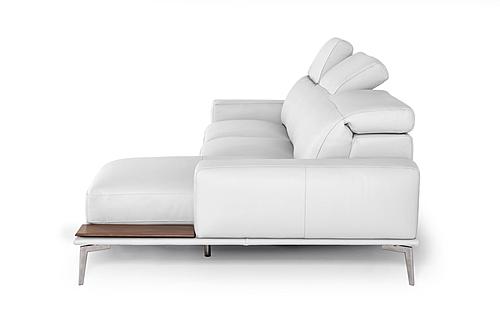 Estro Salotti Villeneuve - Modern White Italian Leather Sectional Sofa by VIG Furniture