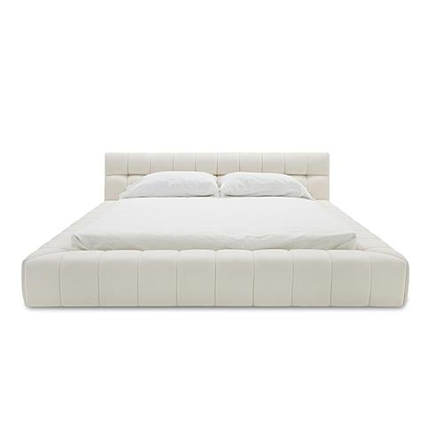 Divani Casa Tyree - Modern Tufted Off-White Fabric Bed- by VIG Furniture