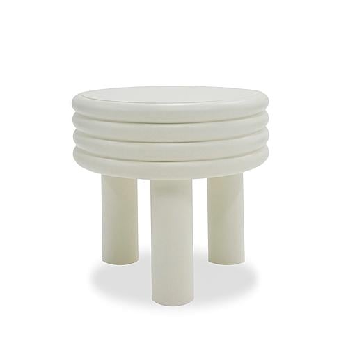 Modrest Townley - Contemporary White Round End Table by VIG Furniture