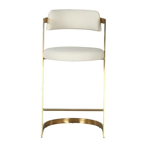 Modrest Shandra - Beige Pleather + Gold Counter Stool by VIG Furniture
