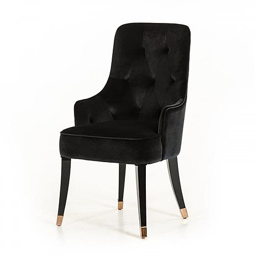 A&X Larissa Modern Black Fabric Dining Chair - Thumbnail 3