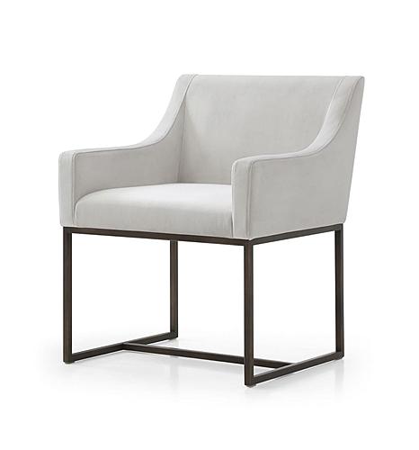 Modrest Elijah - Modern Beige & Copper Antique Brass Dining Chair by VIG Furniture