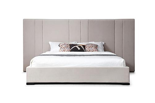 Modrest Penelope - Modern Grey Velvet Bed by VIG Furniture