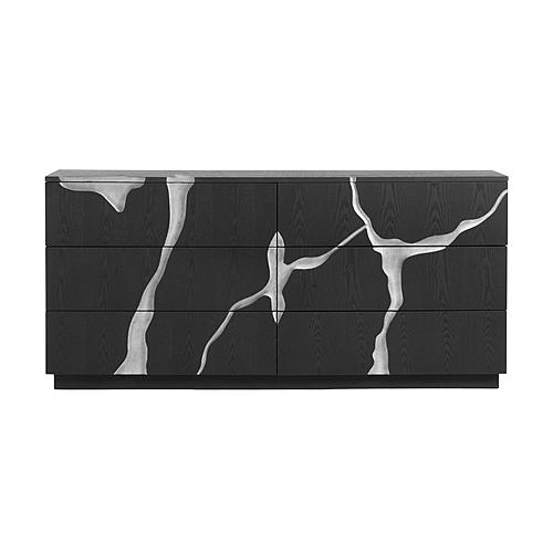 Modrest Aspen - Modern Matte Brown Ash & Silver Dresser by VIG Furniture
