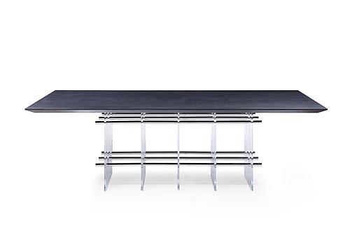 Modrest Inverness - Contemporary Black Oak + Acrylic Dining Table by VIG Furniture