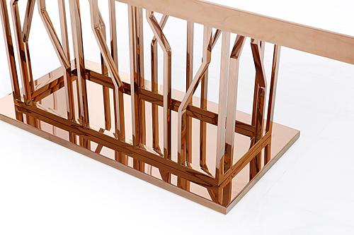 Modrest Marston Modern White Marble & Rosegold Dining Table by VIG Furniture