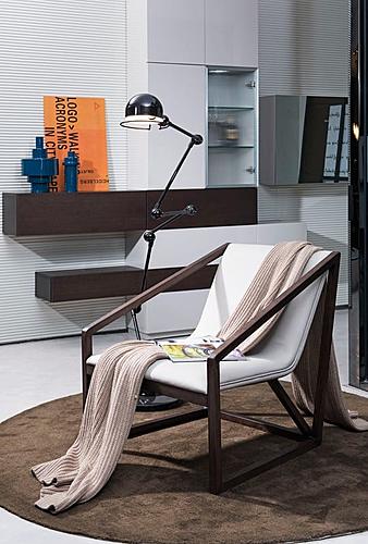 Divani Casa Taranto - Modern Grey Eco-Leather Lounge Chair by VIG Furniture