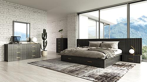 Modrest Manchester- Contemporary Dark Grey Bedroom Set by VIG Furniture