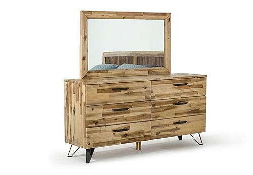 Modrest Sala Modern Light Wood Dresser & Mirror Set by VIG Furniture
