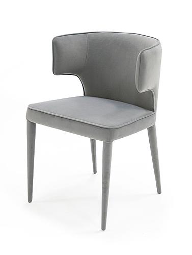 Modrest Lucero - Modern Grey Velvet Arm Dining Chair by VIG Furniture