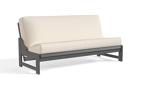 Futon Frame - Front-Closing Eco-Friendly Hardwood - Virgo Gray by Comfort Pure