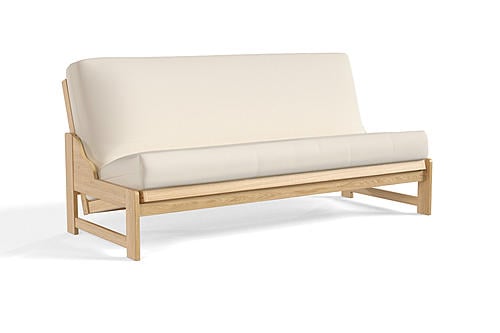 Futon Frame - Front-Closing Eco-Friendly Hardwood - Virgo Natural by Prestige