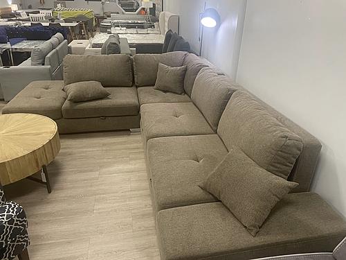 [Floor Sample] Venta Lux Sectional Sofa Brown (Chicago 12) by Prestige Furnishings