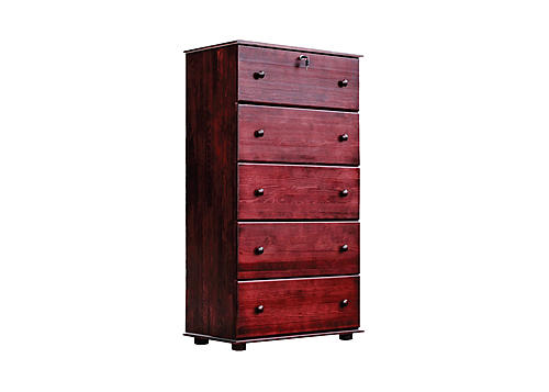 Jumbo Solid Wood 5 Drawer Chest by Volbis Furniture