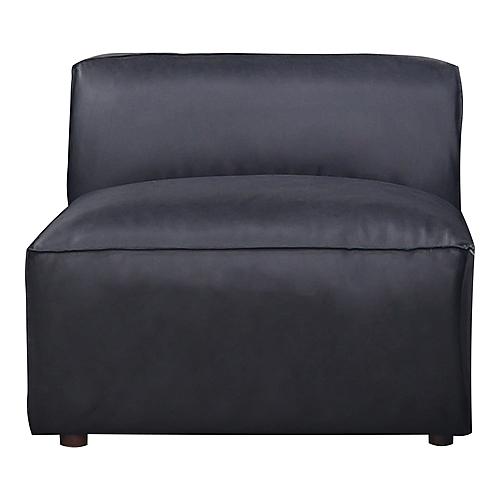 Form Slipper Chair Vantage Black Leather by Moe's Home Collection