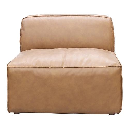 Form Slipper Chair Sonoran Tan Leather by Moe's Home Collection