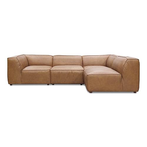 Form Signature Modular Sectional Sonoran Tan Leather by Moe's Home Collection