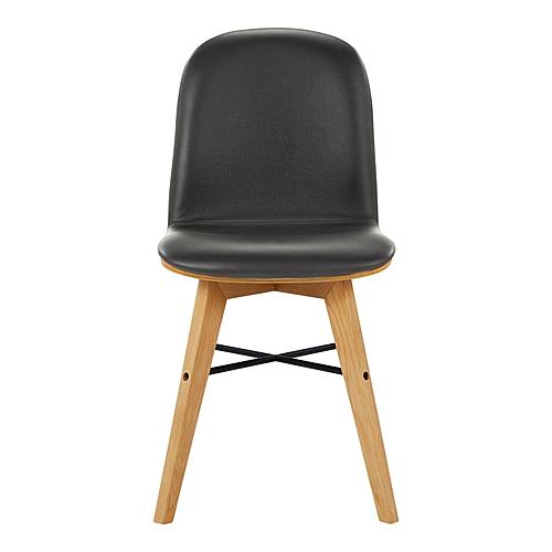 Napoli Leather Dining Chair Black (Set of 2) by Moe's Home Collection