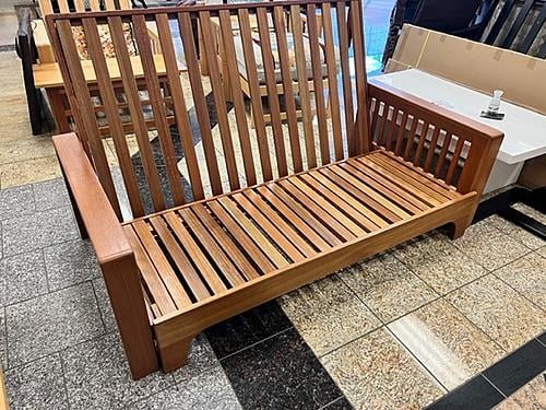 Carvita Futon Frame Red Oak Queen Size by Prestige