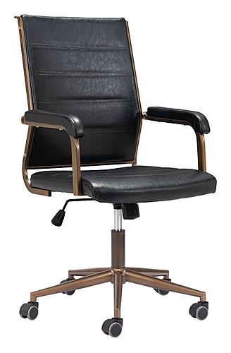 Auction Office Chair Vintage Black by Zuo Modern