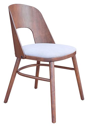 Iago Dining Chair Light Gray & Walnut (Set of 2) by Zuo Modern