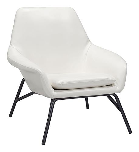 Javier Accent Chair White by Zuo Modern