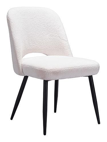 Teddy Dining Chair Ivory (Set of 2) by Zuo Modern