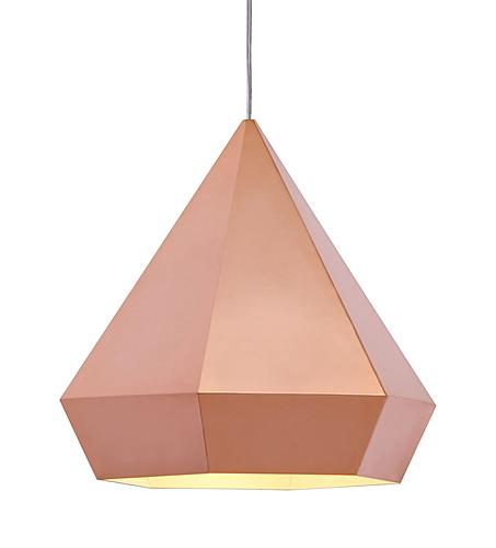 Forecast Ceiling Lamp Rose Gold by Zuo Modern