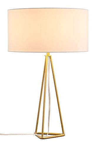 Sascha Table Lamp White & Brass by Zuo Modern