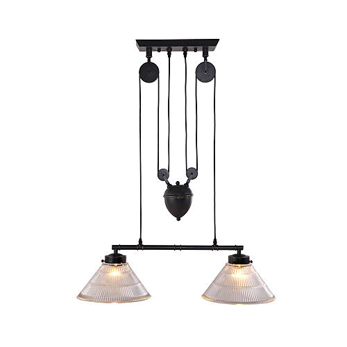 [Floor Sample] Era Garnet 2 Light Kitchen Island Pendant by Zuo Modern