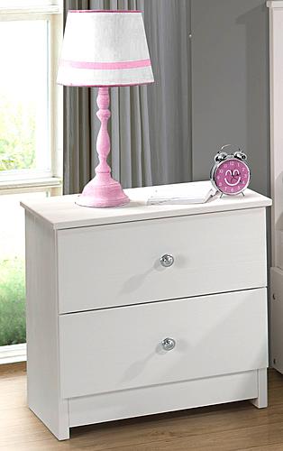 2 Drawer Nightstand White by Innovations