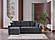 Mocca Fabric Reversible Queen Sleeper Storage Sectional (Selma Gray) by Bellona
