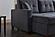 Mocca Fabric Reversible Queen Sleeper Storage Sectional (Dupont Anthracite) by Bellona