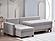 Mocca Fabric Reversible Queen Sleeper Storage Sectional (Dupont Gray) by Bellona