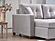 Mocca Fabric Reversible Queen Sleeper Storage Sectional (Dupont Gray) by Bellona