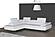 A761 Premium Italian Leather Sectional Snow White by J&M Furniture