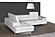 A761 Premium Italian Leather Sectional Snow White by J&M Furniture