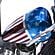Red, White and Blue Motorcycle Bar by Jofran
