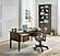 McKenzie 4-Drawer Desk, Java by Wittier Wood Furniture